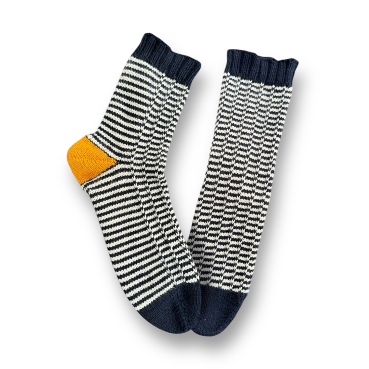 Socken mit Hebemaschen & Shadow Wrap Ferse