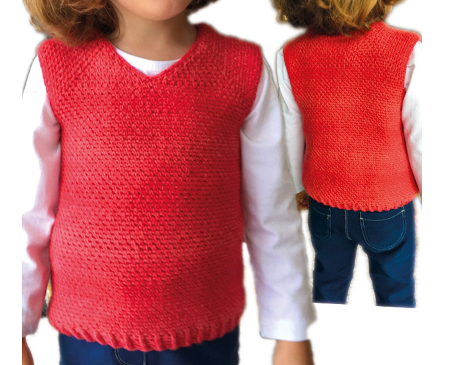 Häkelanleitung Pullunder (Moss stitch)